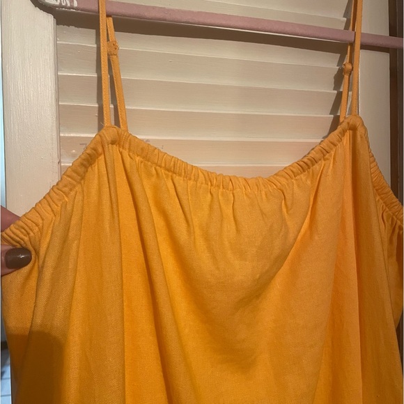 A NEW DAY Women's Easy Linen Blend Strappy Dress, Orange SZ/XXL NWT - Picture 8 of 9
